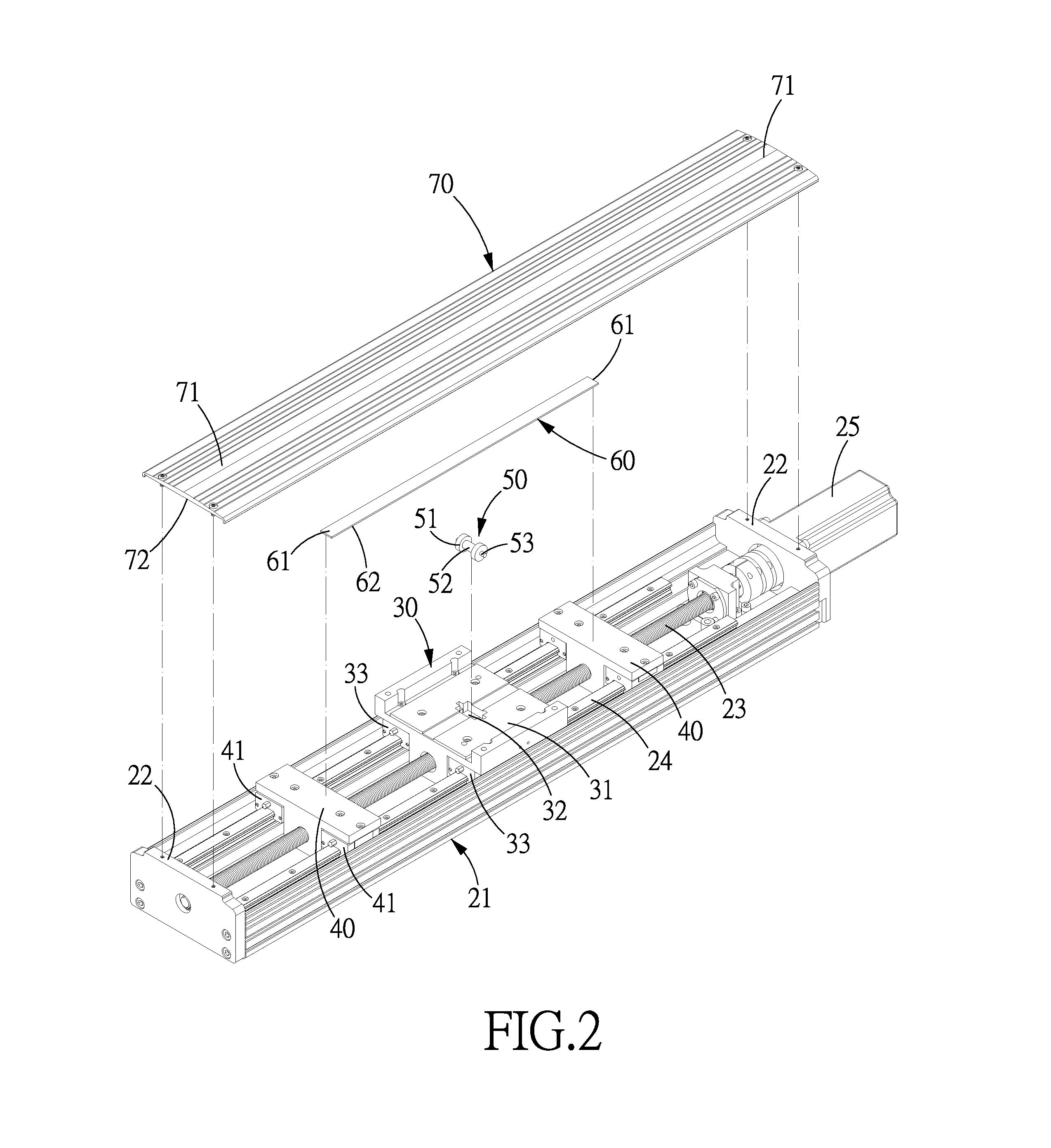 Linear Module with a Support Device