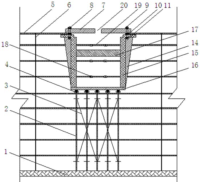 A construction method of large-scale steel structure embedded parts in dense reinforcement area