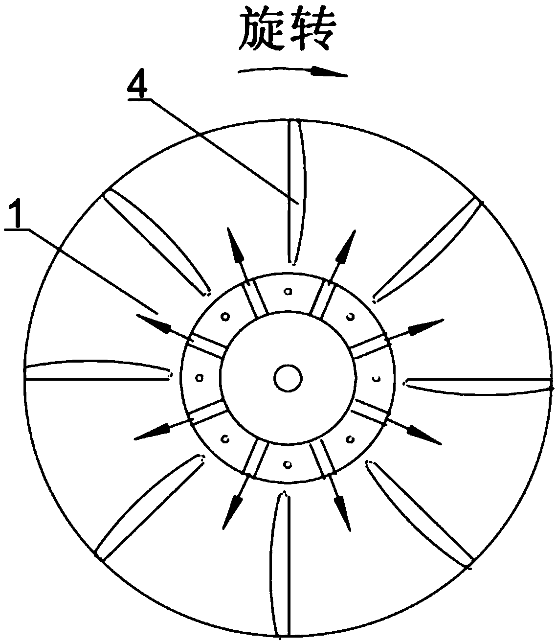 Flotation machine impeller for increasing width of conveying area