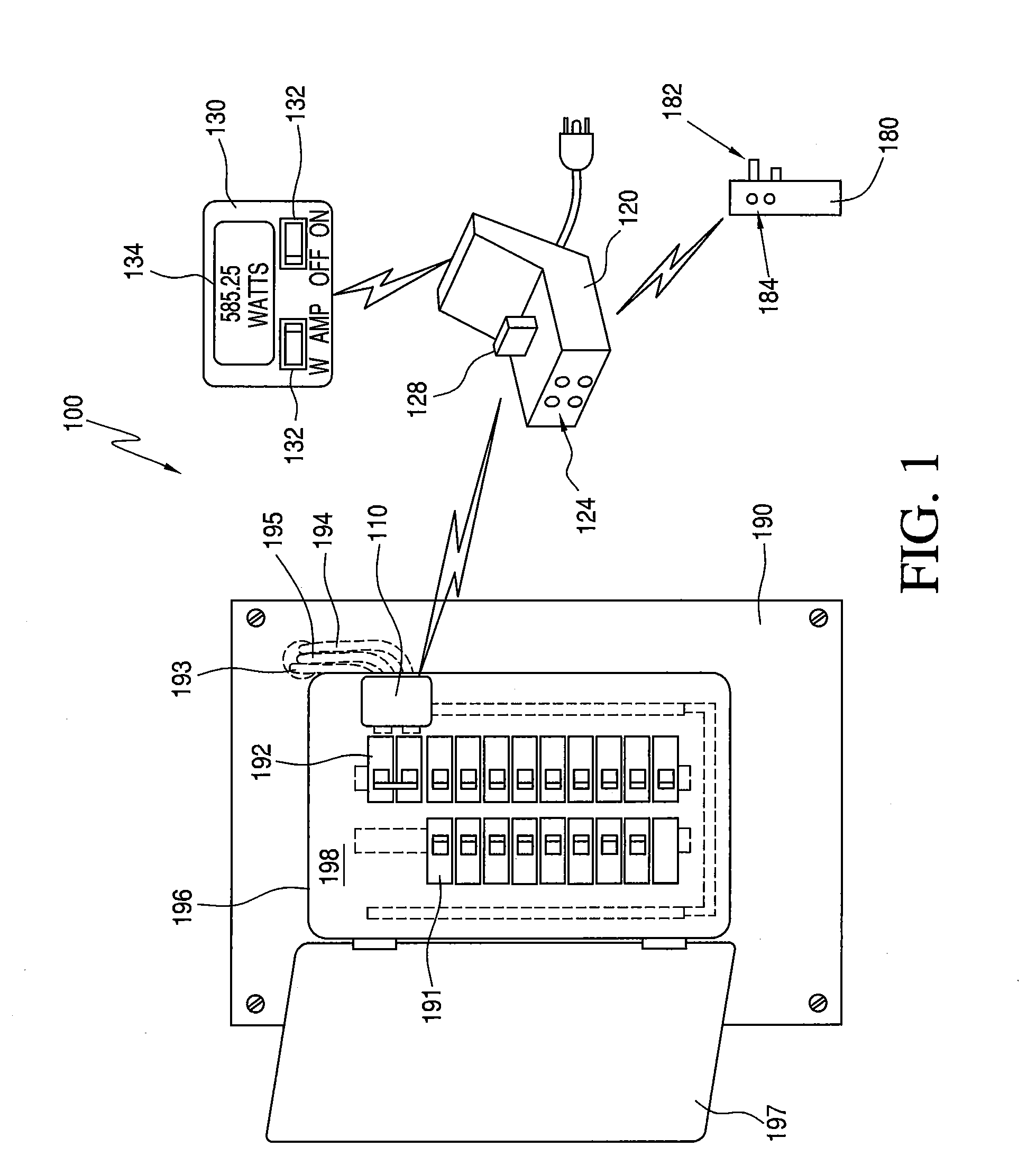 System and method for monitoring electrical power usage in an electrical power infrastructure of a building
