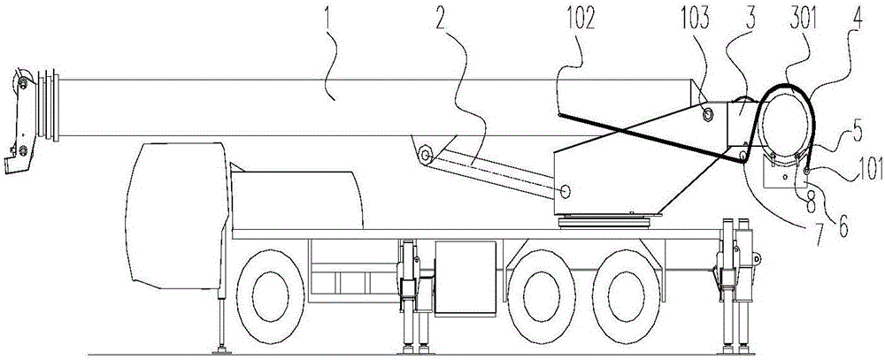 Cantilever crane counterweight mechanism and crane