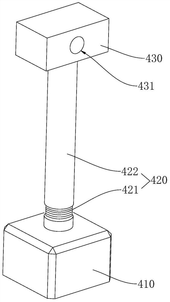 Glass rod drilling equipment calibration device and clamp horizontal calibration method