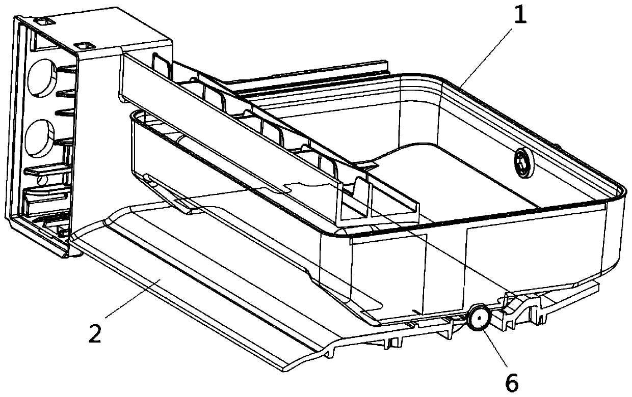 Push-pull box structure and steaming and baking integrated machine