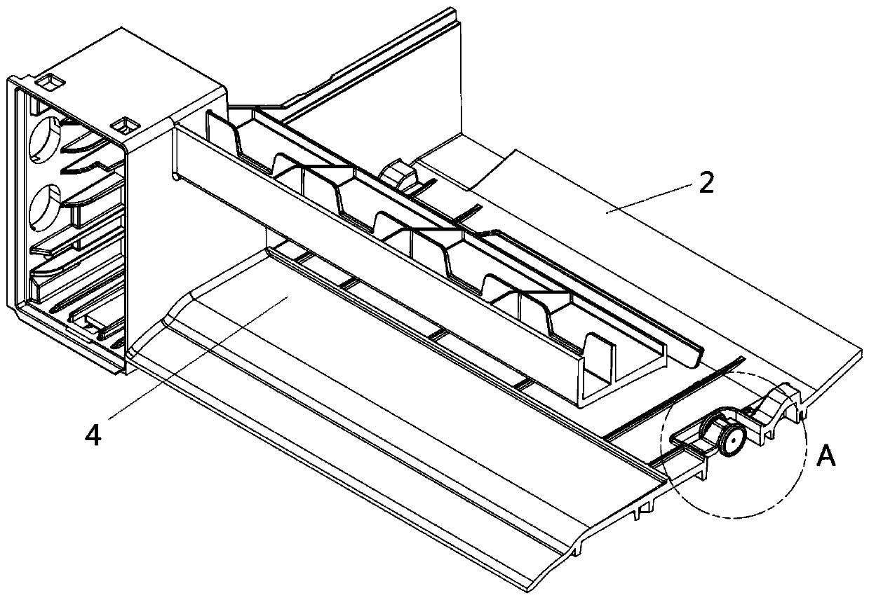 Push-pull box structure and steaming and baking integrated machine