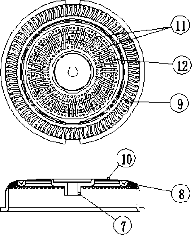 Continuous four-blade seamless rotary type shaver head system with large-circle arc