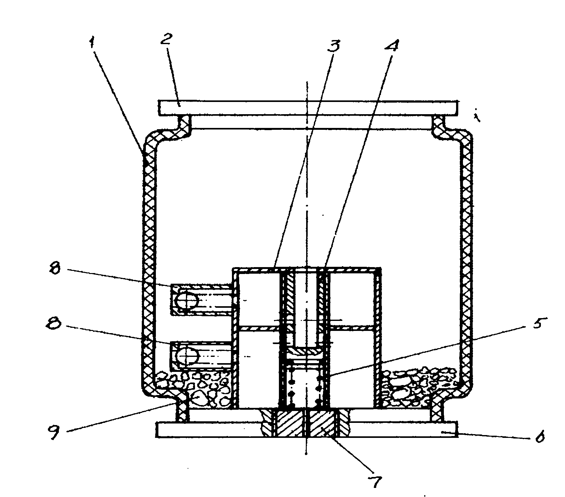 Air spring with stiffness adjusted by filler and pressure and step-pressure buffer