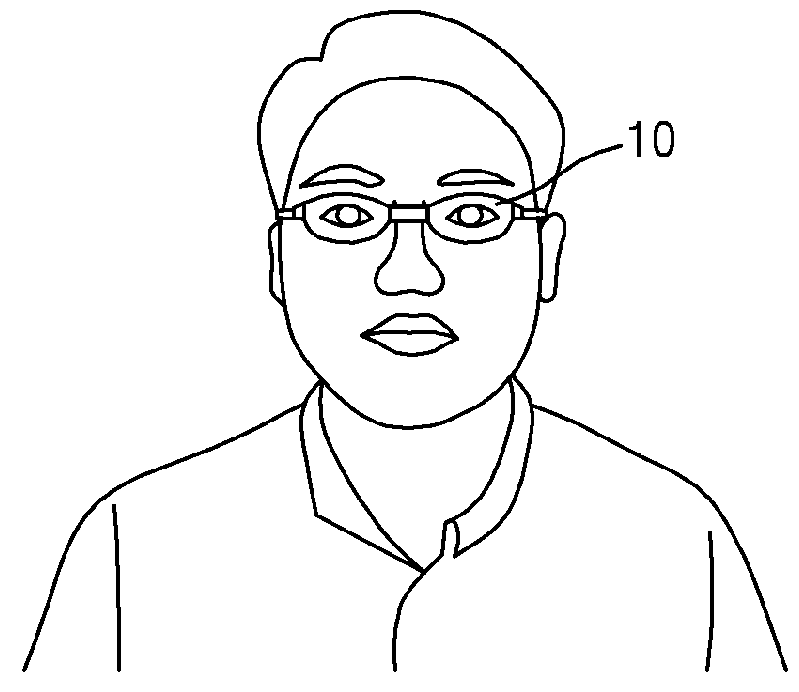 Wearable glasses and method of displaying image via the wearable glasses