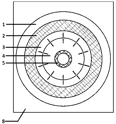Measuring apparatus for contact thermal conductivity of surface joint part of annular-surface contact