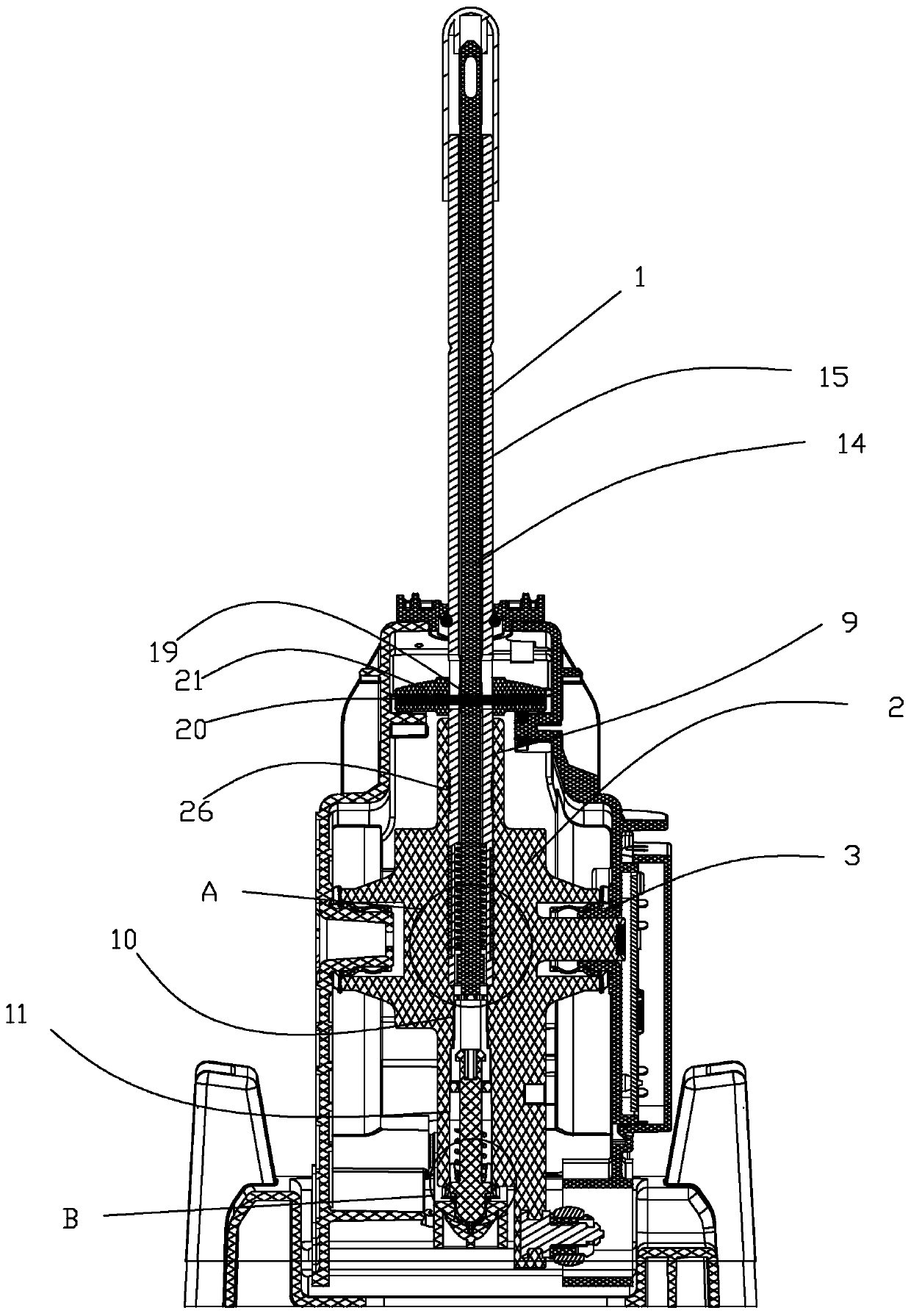 Rotating shaft for automatic gear shifter