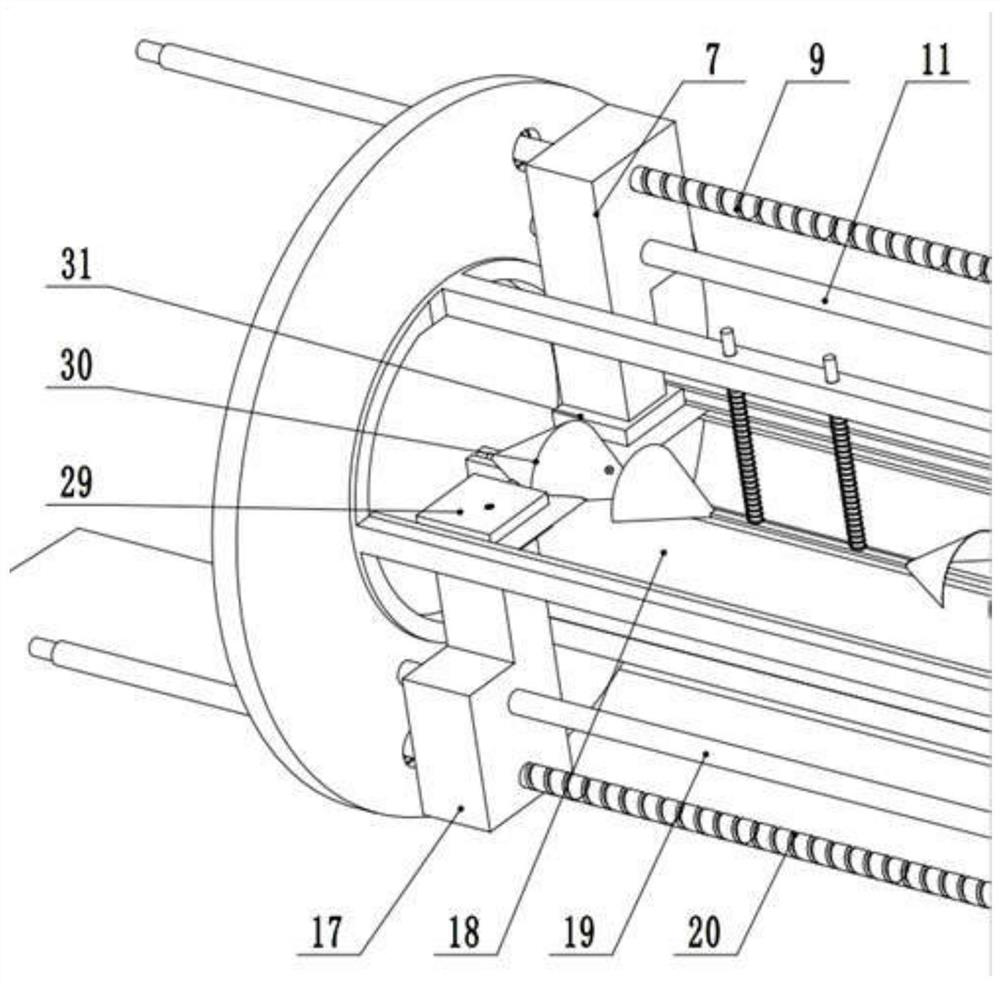 Split-supported flexible needle puncture mechanism