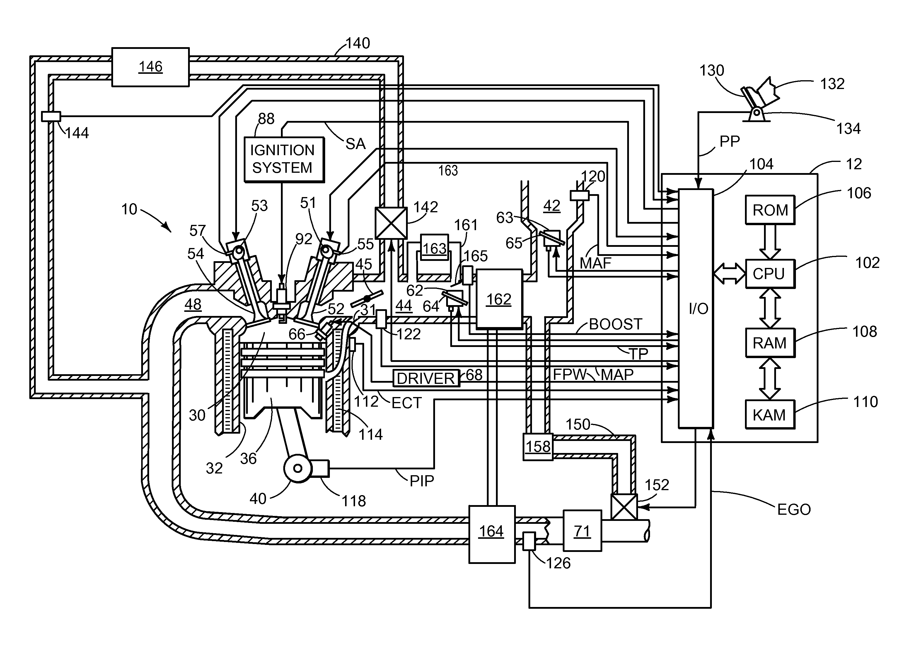 Internal combustion engine which may be selectively operated by the two-stroke method or the four-stroke method and method for operating such an internal combustion engine