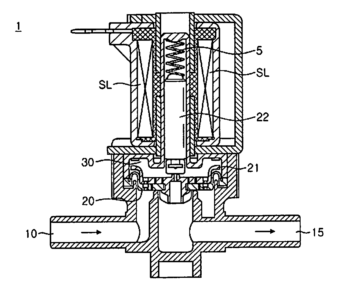 Latch valve and flow control device using the same