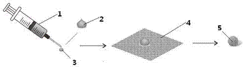 Conductive powder-liquid metal droplet and preparation method and application thereof