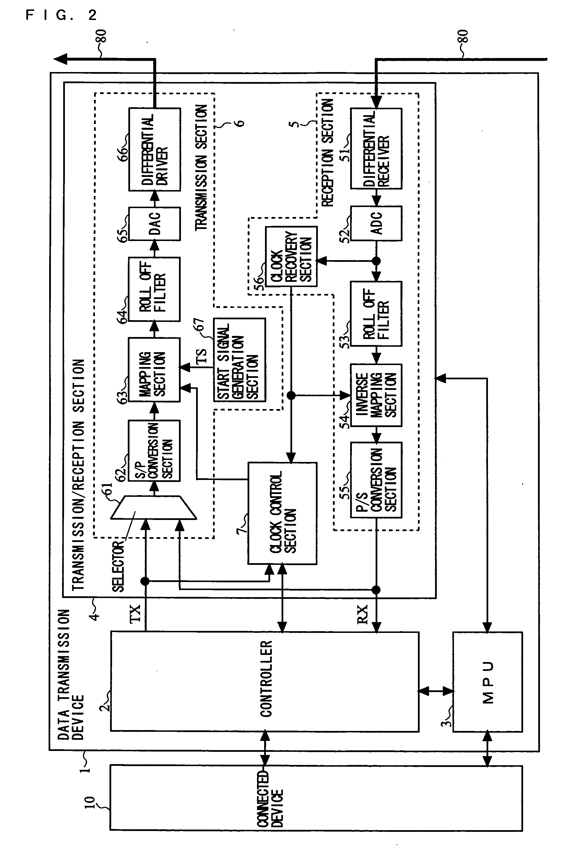 Data transmission system, data transmitter, and transmitting method