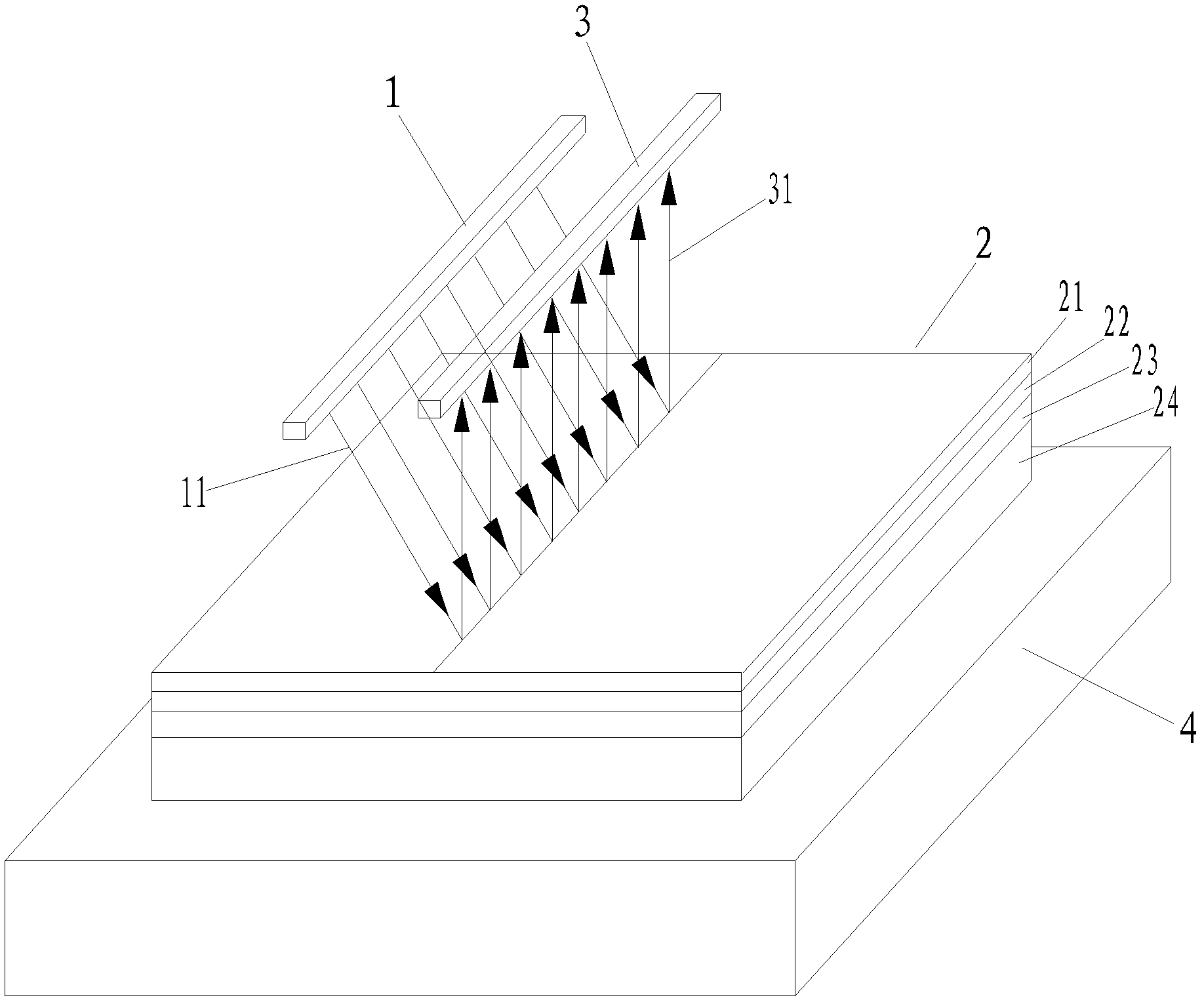 High-power semiconductor chip laser array