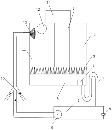 Hydrogen fuel cell humidification system and humidification method