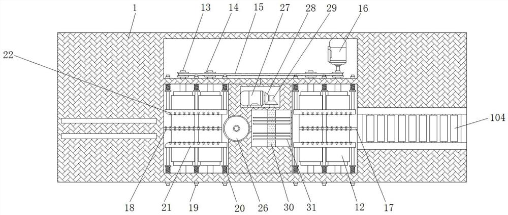 Feeding device convenient for multi-blade saw cutting