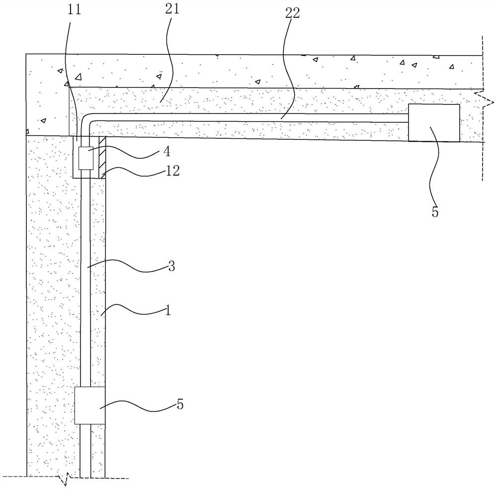 Assembly type building pre-embedded electrical pipeline system