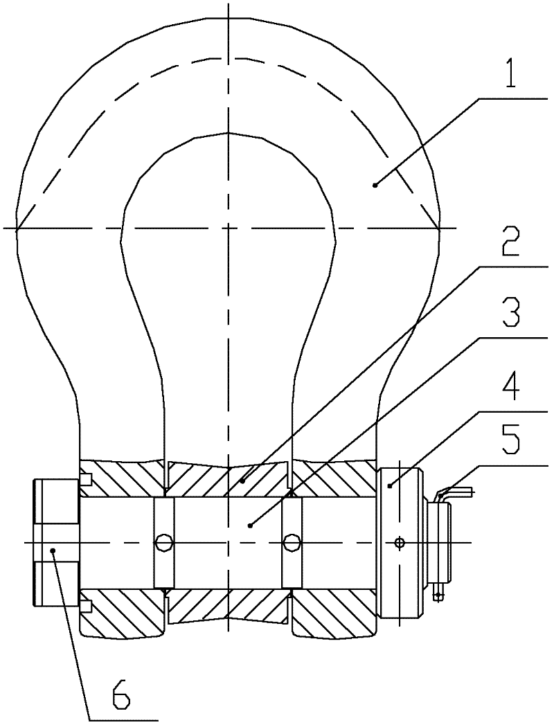 A shackle with overload protection function