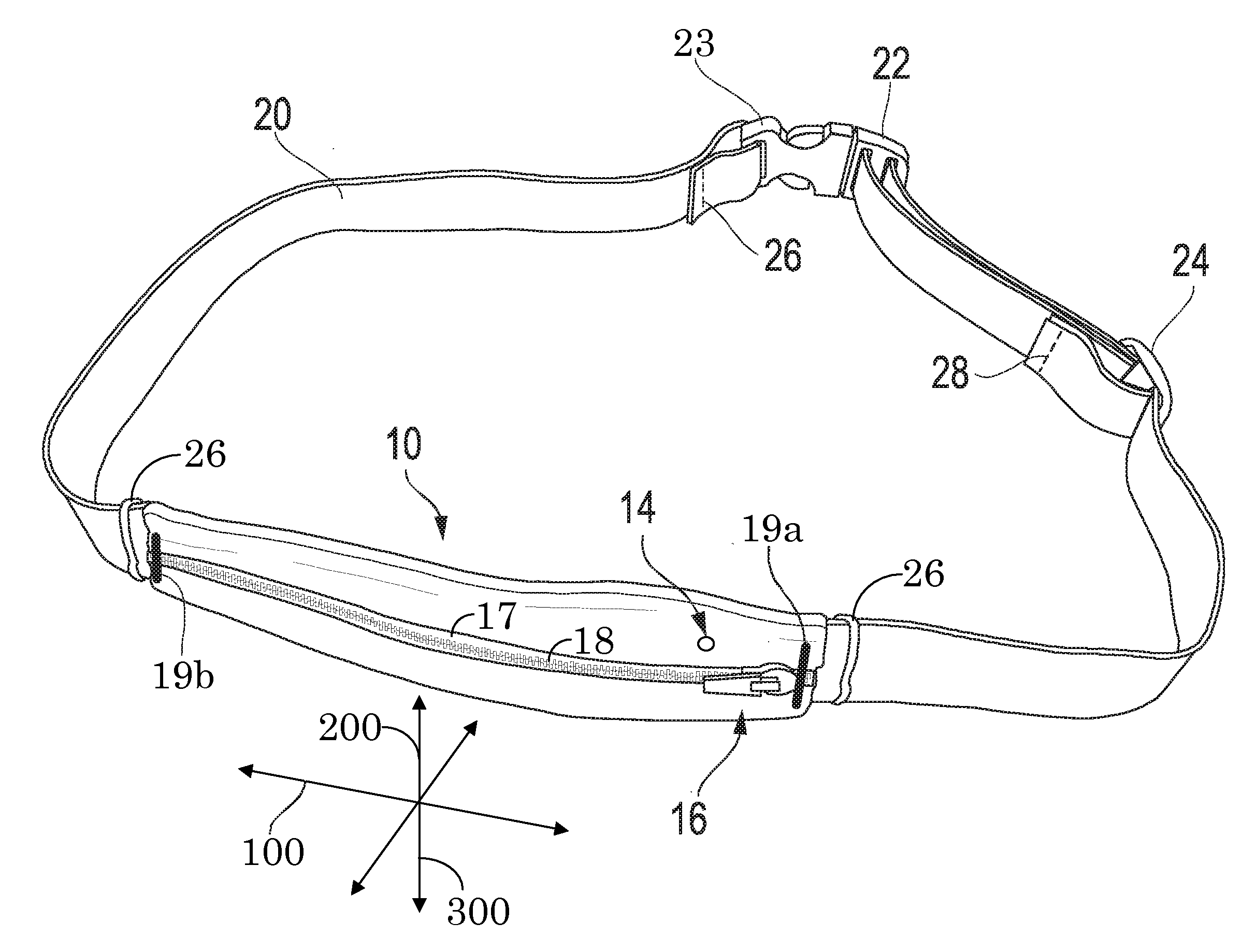 Belt with expandable pouch