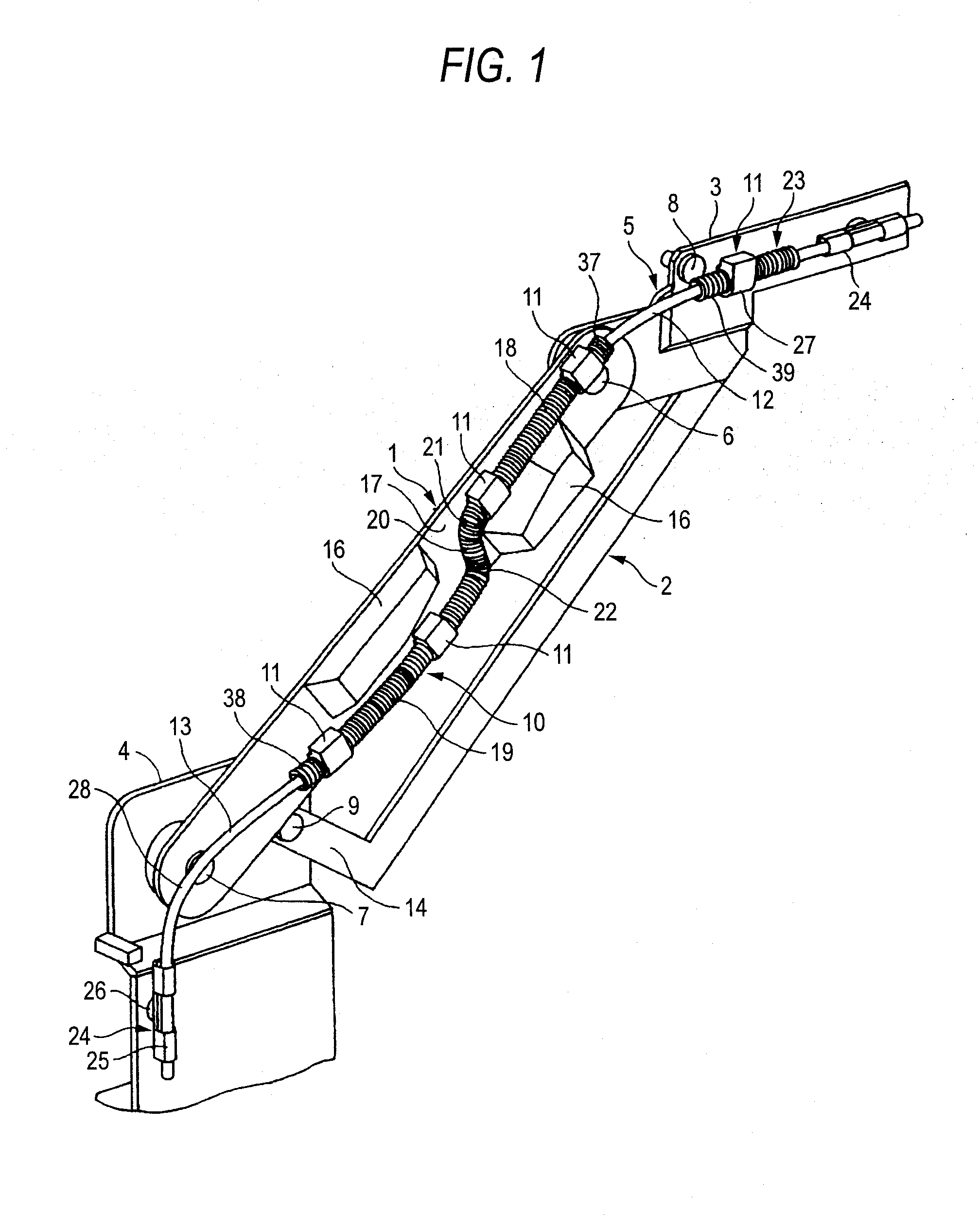 Installing structure of wire harness