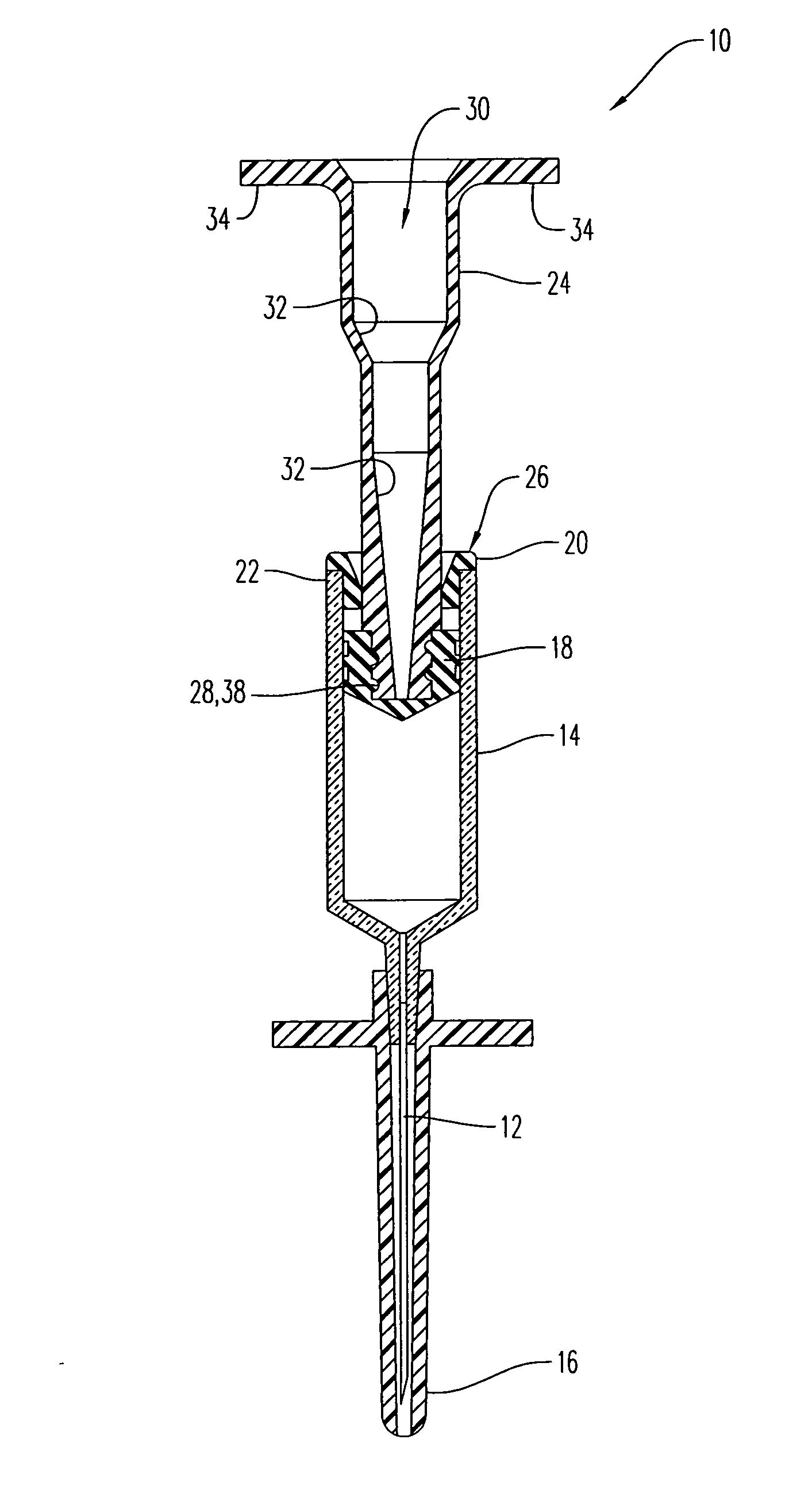 Breech loaded fixed needle syringe and automatic injection device having the same