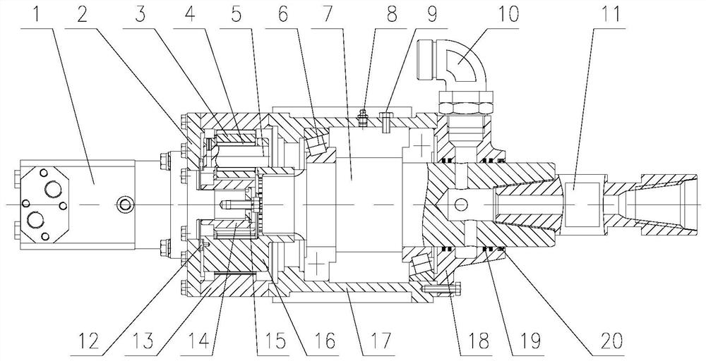 Driving device for open-air down-the-hole drill