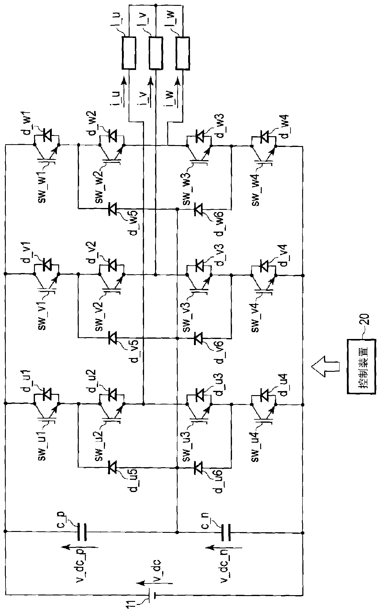 Neutral point clamped power conversion device and its control method