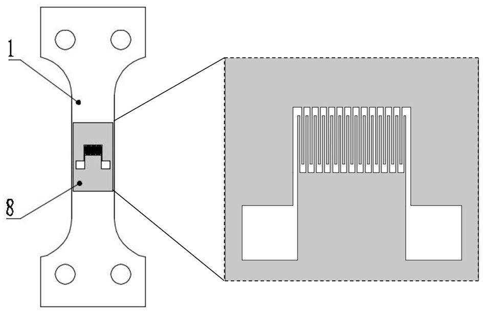 Film type resistance strain gauge used in high-pressure hydrogen sulfide environment