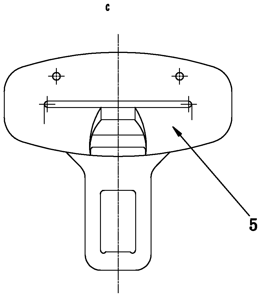 Three-point automobile safety belt