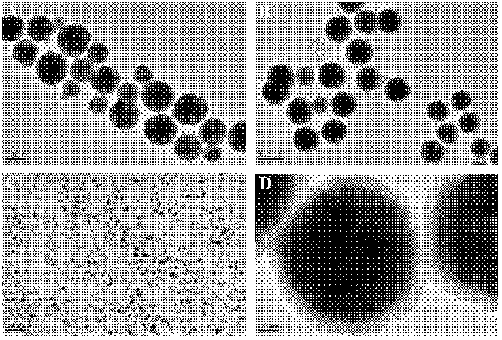 Preparation method of low-fluorescent-background assembled gold magnetic composite nanometer particles and application thereof