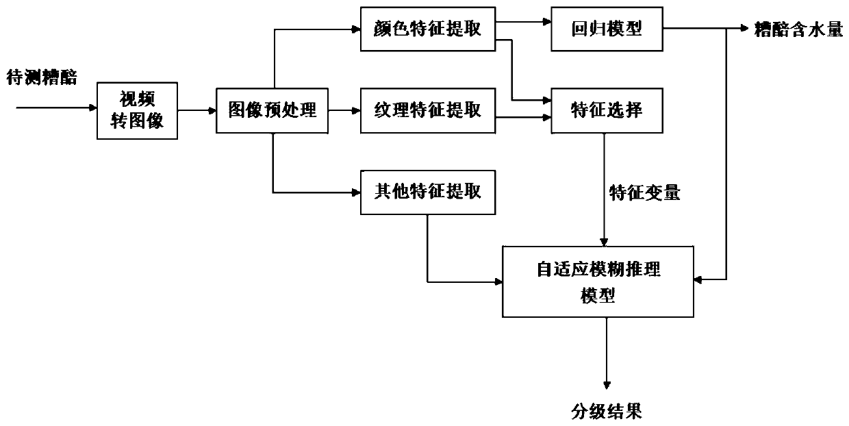 Automatic detection method for fermented grain quality in white spirit making process