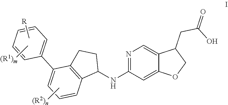 Indanylaminoazadihydrobenzofuranylacetic acids, pharmaceutical compositions for the treatment of diabetes