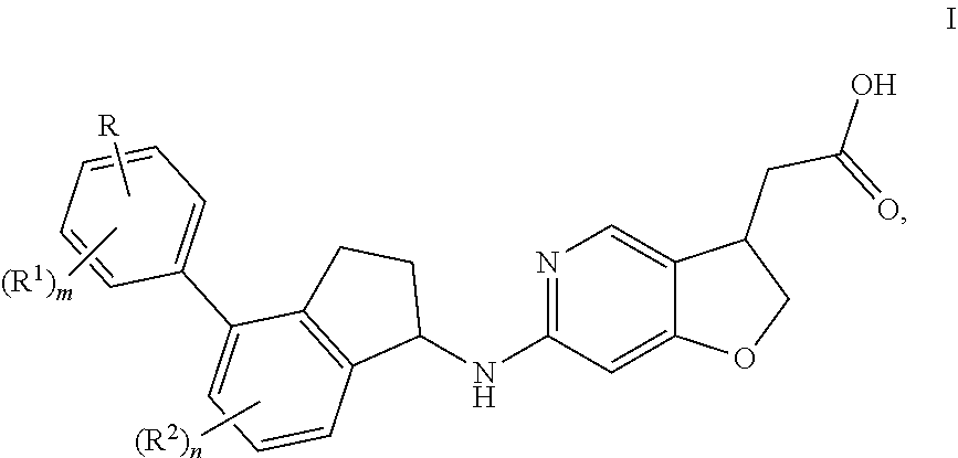 Indanylaminoazadihydrobenzofuranylacetic acids, pharmaceutical compositions for the treatment of diabetes