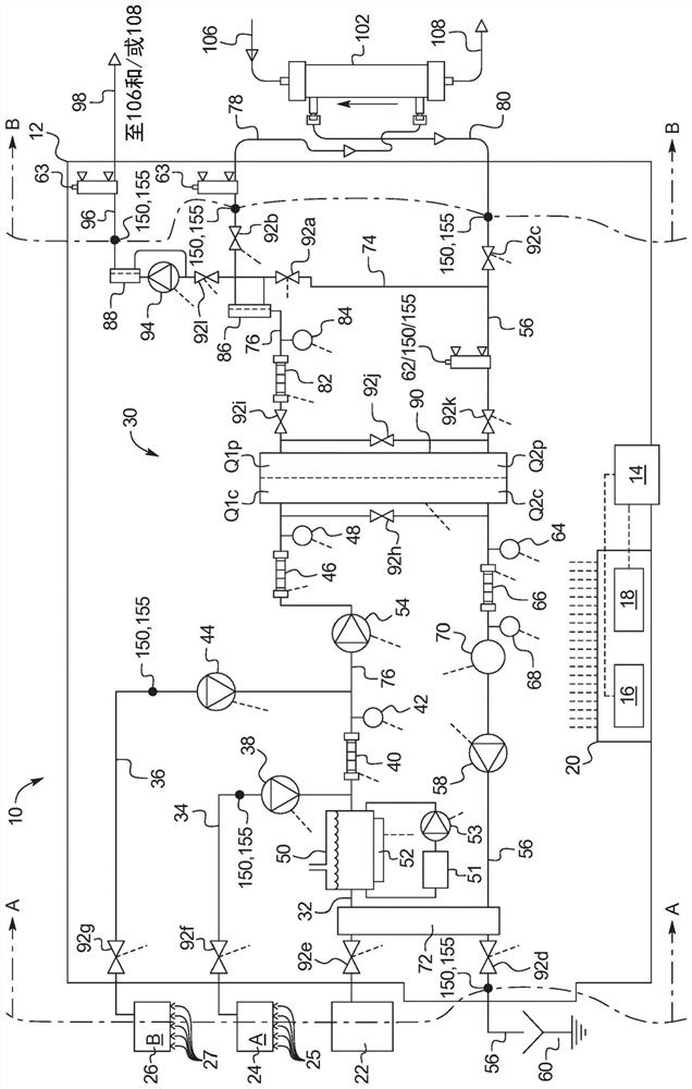 Dialysis system including flow path insulator