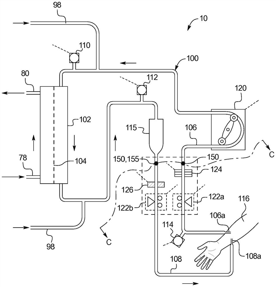 Dialysis system including flow path insulator