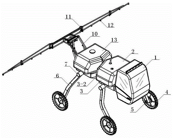 A full-hydraulic multifunctional all-in-one machine for pesticide and fertilization in farmland