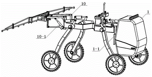 A full-hydraulic multifunctional all-in-one machine for pesticide and fertilization in farmland