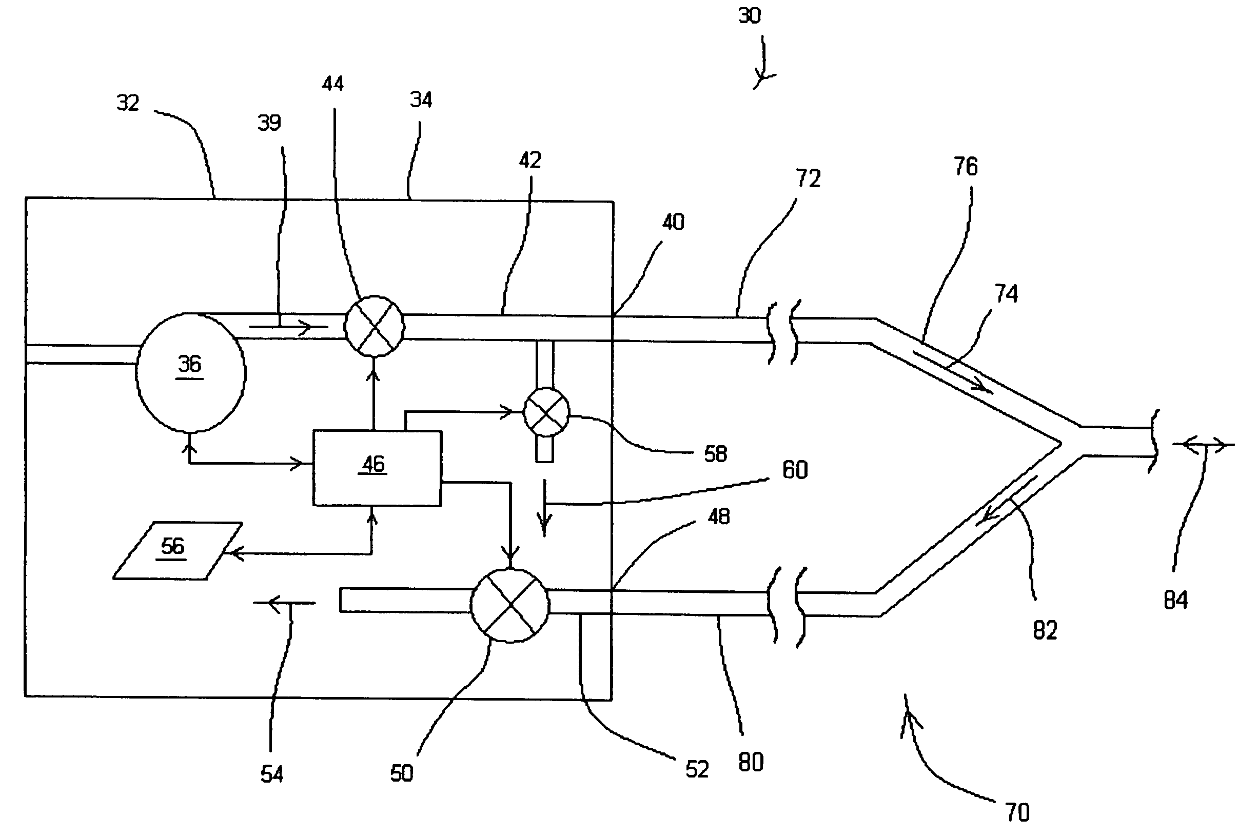 Ventilator adaptable for use with either a dual-limb circuit or a single-limb circuit