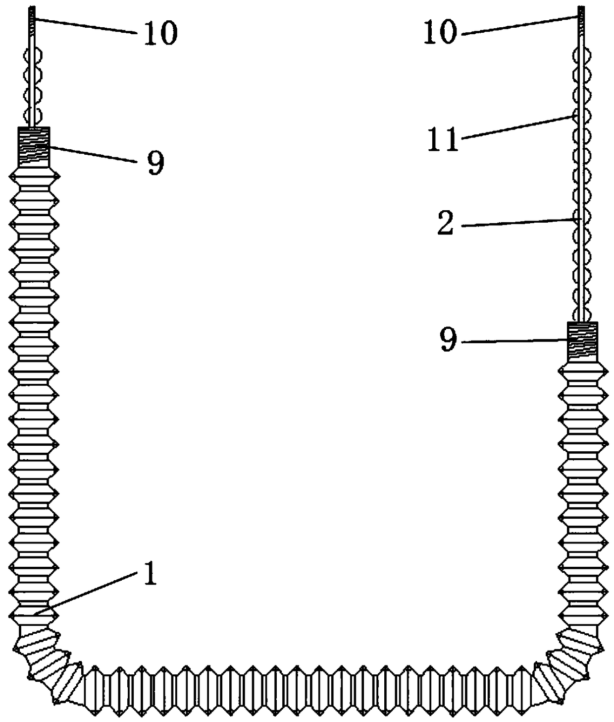 U-shaped pipe type rope saw cutting machine