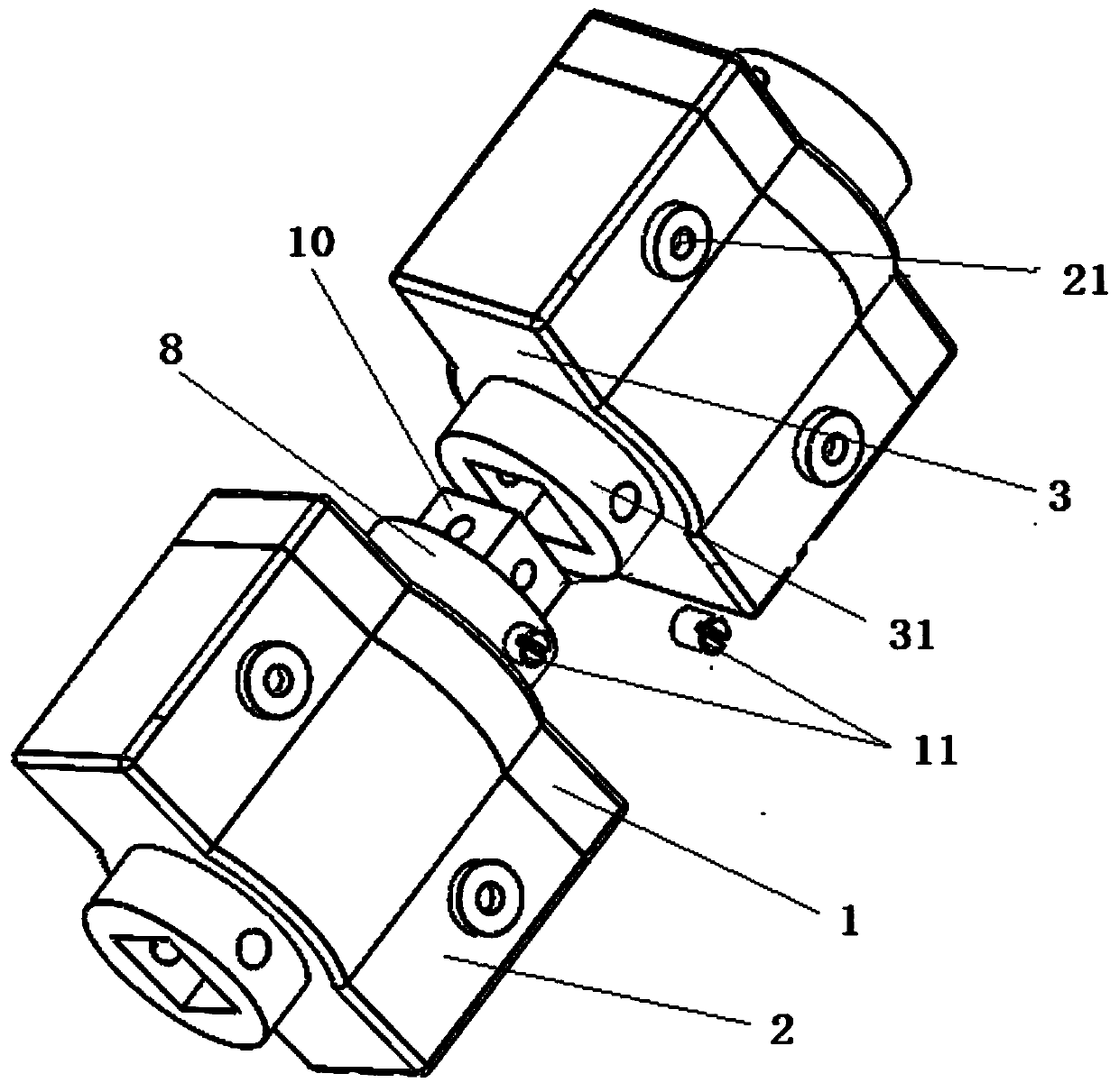 Multi-faceted cascadable servos with center-out axis for position feedback
