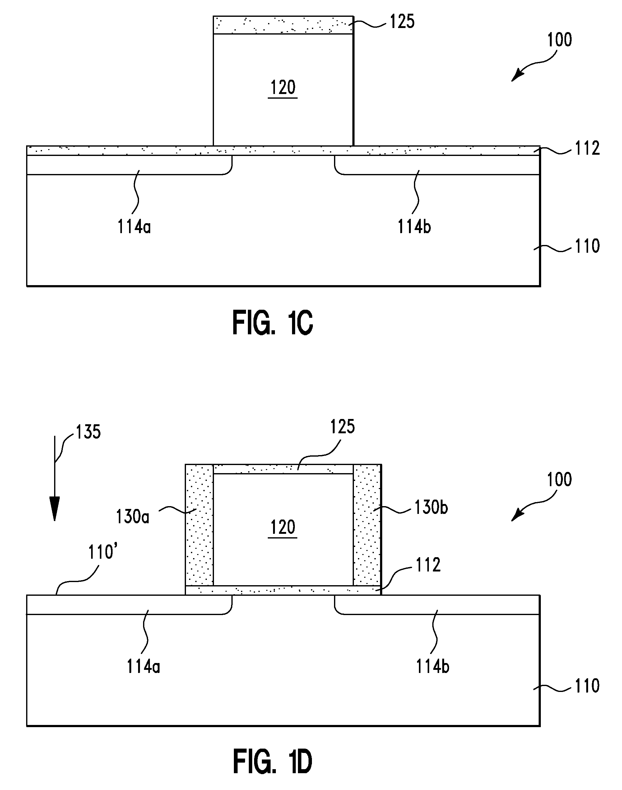 Semiconductor transistors having high-K gate dielectric layers, metal gate electrode regions, and low fringing capacitances