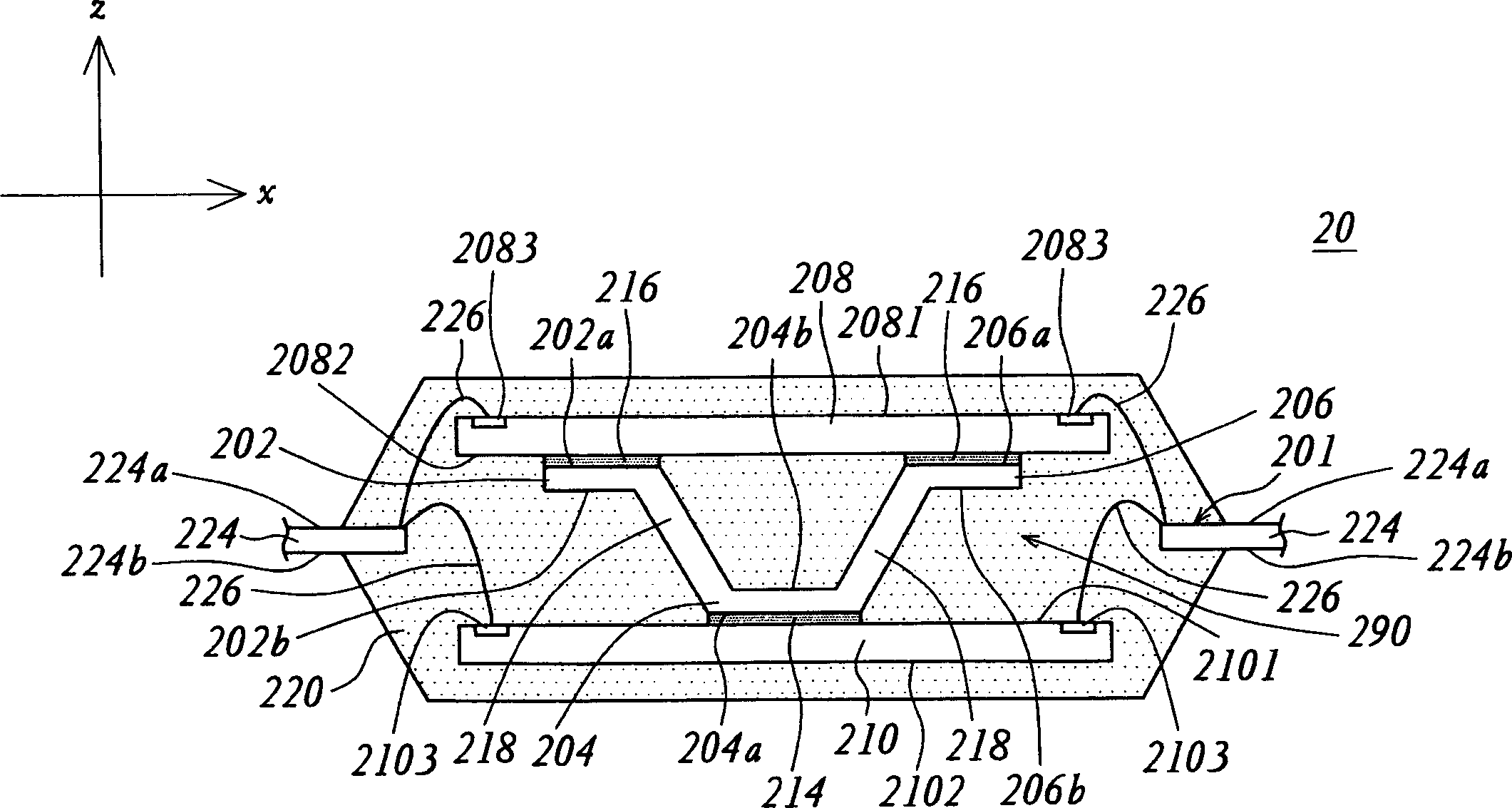 Encapsulation structure for multiple chips