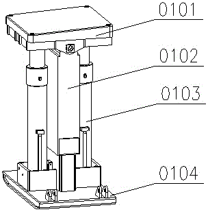 Series-connection hydraulic support for tunnel floor dinting