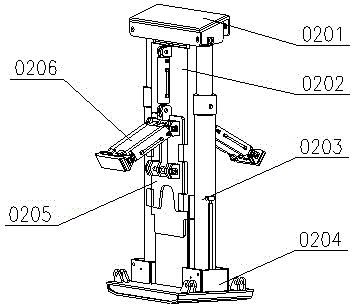 Series-connection hydraulic support for tunnel floor dinting