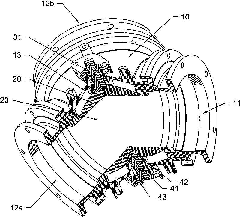 Cam pressing type tee ball valve