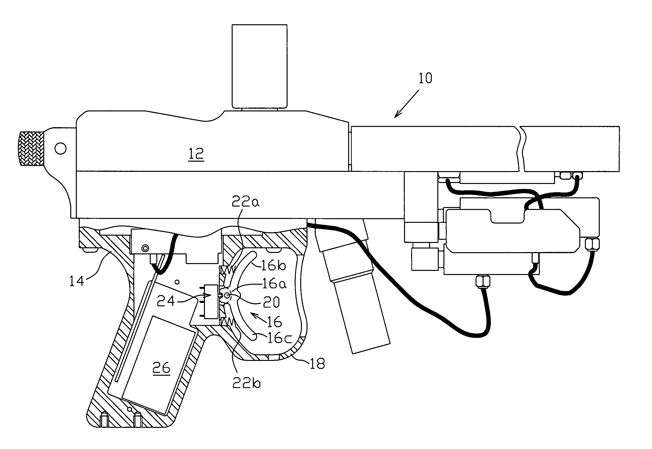 Paintball gun and method