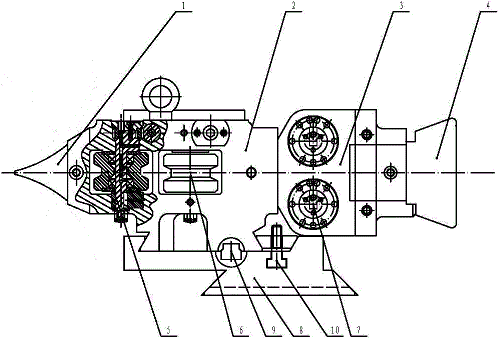 Rolling device and rolling method with large spacing and no holes in a bar production line