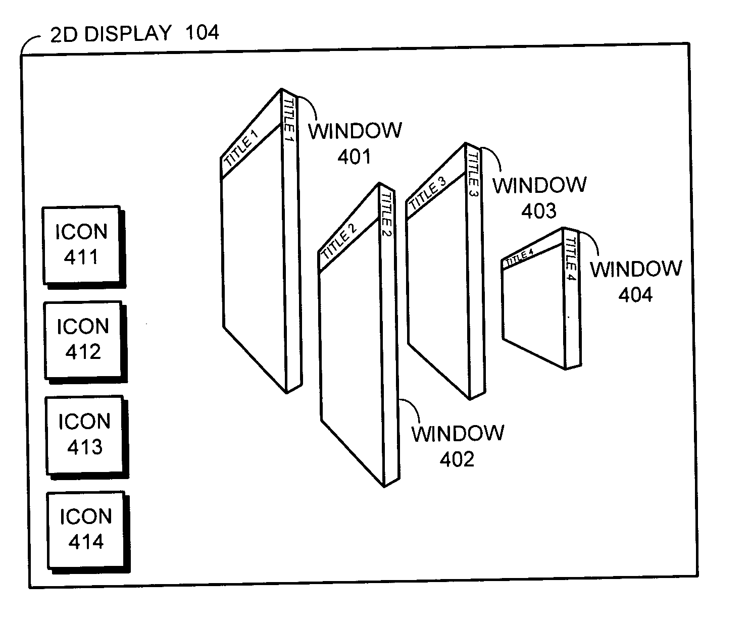 Enhancements for manipulating two-dimensional windows within a three-dimensional display model