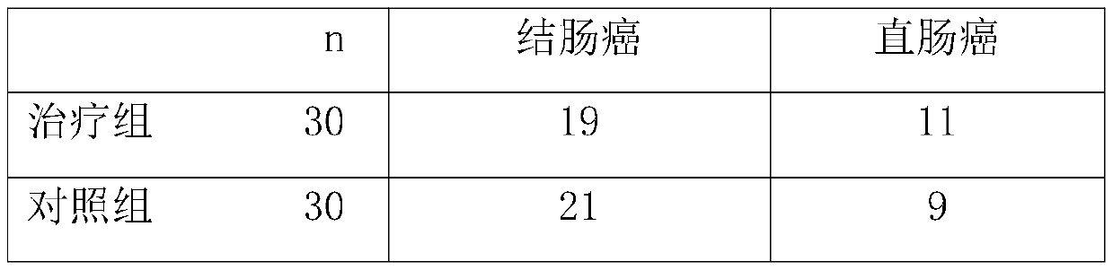 Traditional Chinese medicine composition for treating middle and advanced intestinal cancer and preparation method and application thereof